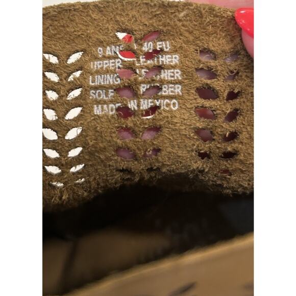 Anthropologie Musse And Cloud Size 9 Avaly Ankle Boots Brown Suede Booties‎ Boho - Picture 11 of 13